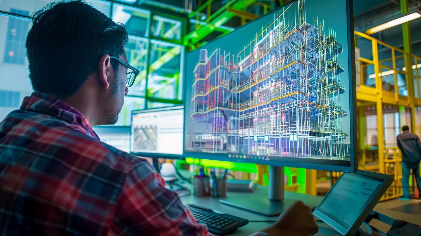 3D BIM model of building mechanical and piping systems